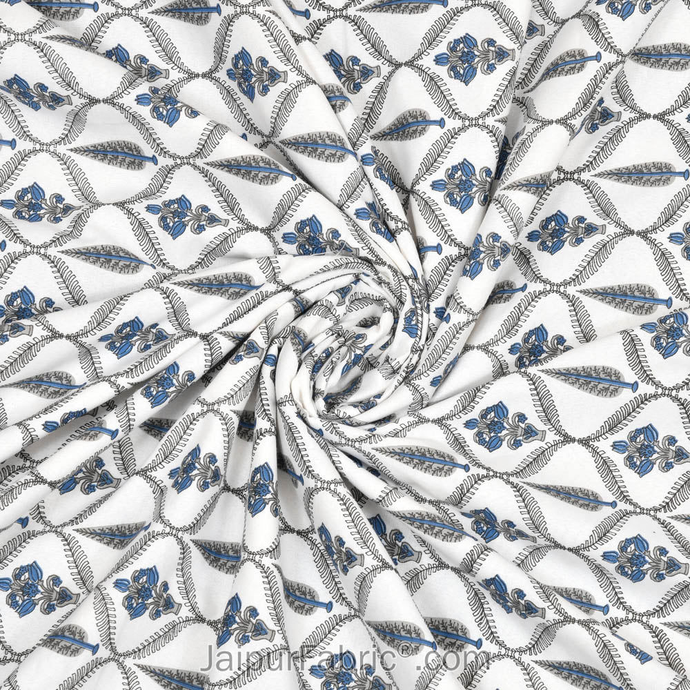 Blue Paisley Pure Cotton Double Bed Dohar
